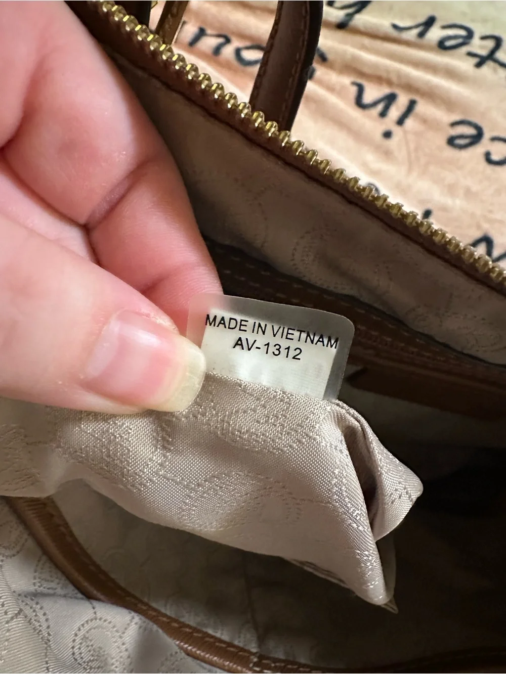 Michael Kors Brown Saffiano Leather Tote Bag